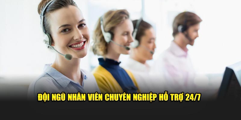 Đội ngũ nhân viên chuyên nghiệp hỗ trợ 24/7 